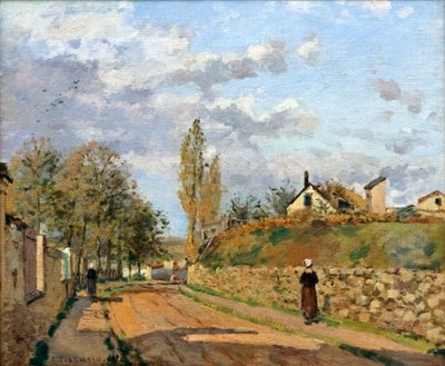 Rue de Beaujour、ポントワーズ 作： Camille Jacob Pissarro